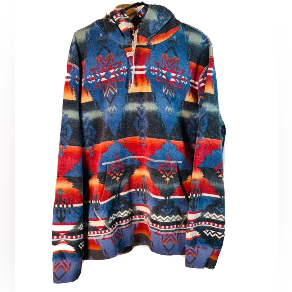 Polo Ralph Lauren Aztec Southwestern Beacon Fleece Hoodie Serape Men’s NWT